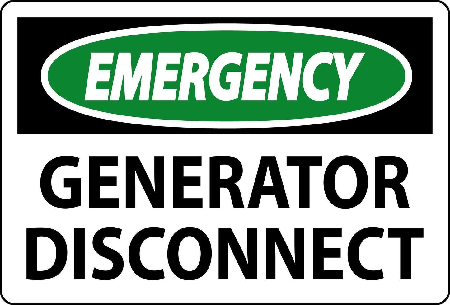Emergency Sign Generator Disconnect vector