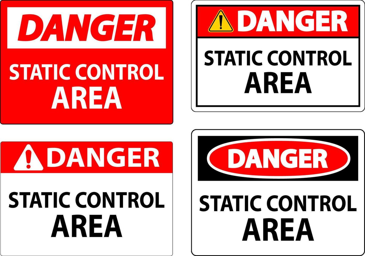 Danger Sign Static Control Area vector