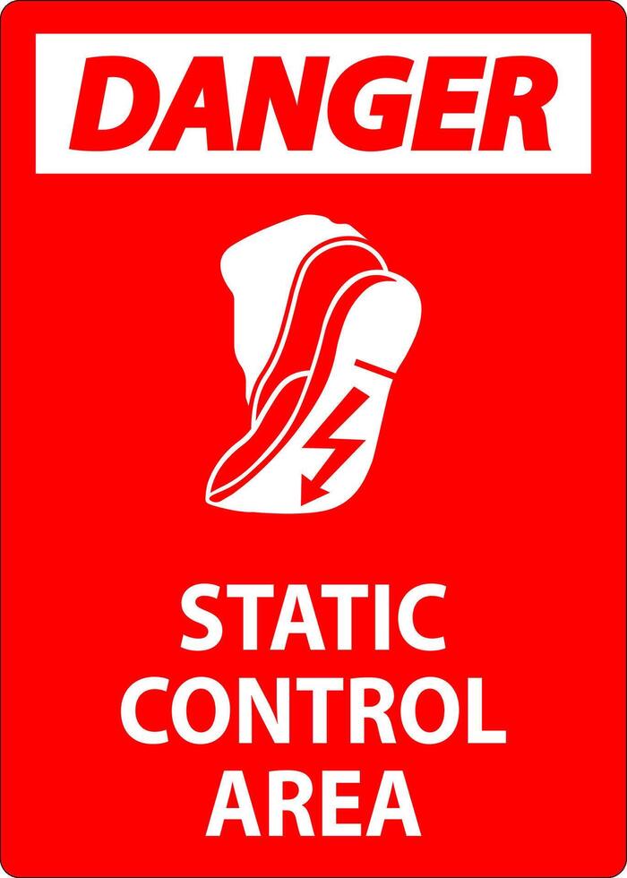 Danger Sign Static Control Area vector