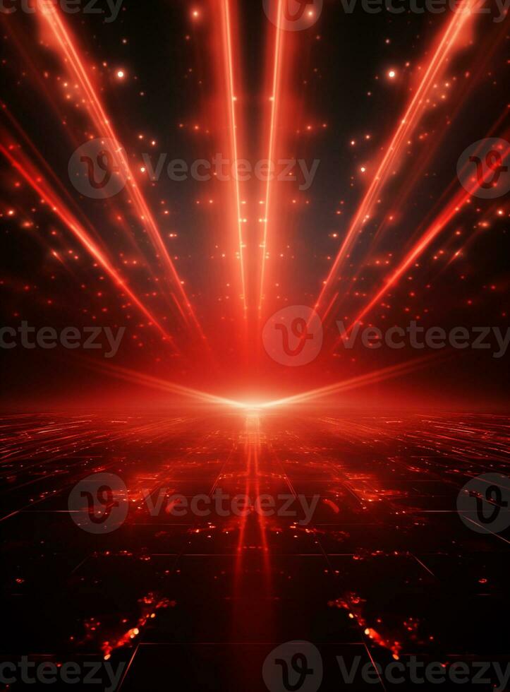 Ai generative Backdrop With Illumination Of Red Spotlights For Flyers realistic image ultra hd high design photo