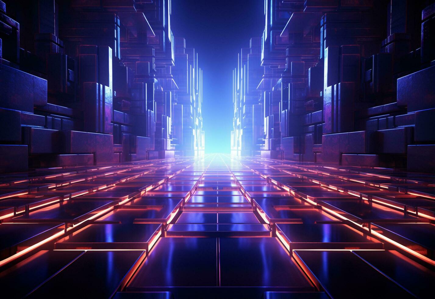 Ai Generative Neon illuminated futuristic backdrop realistic image, ultra hd, high design very detailed photo