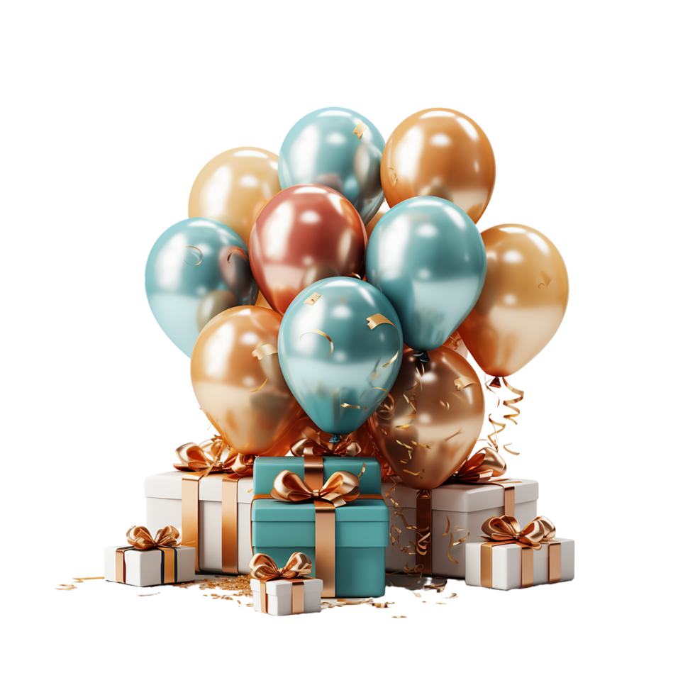 Happy Birthday, Happy Birthday Png, Happy Birthday Cake, Happy Birthday Balloon, Transparent Background, AI Generative png