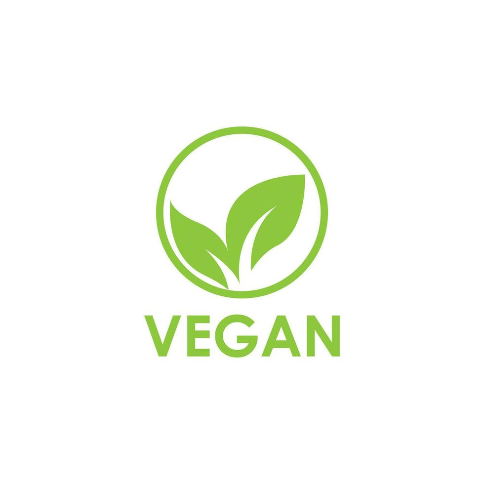 Free Vegan Icon Logo Leaf Logotype Pure logo template vector