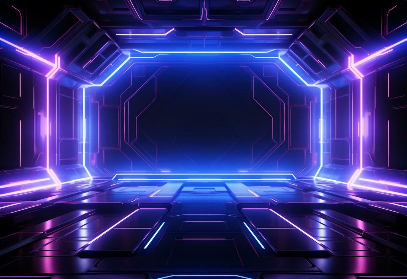 Ai Generative Neon illuminated futuristic backdrop realistic image, ultra hd, high design very detailed photo