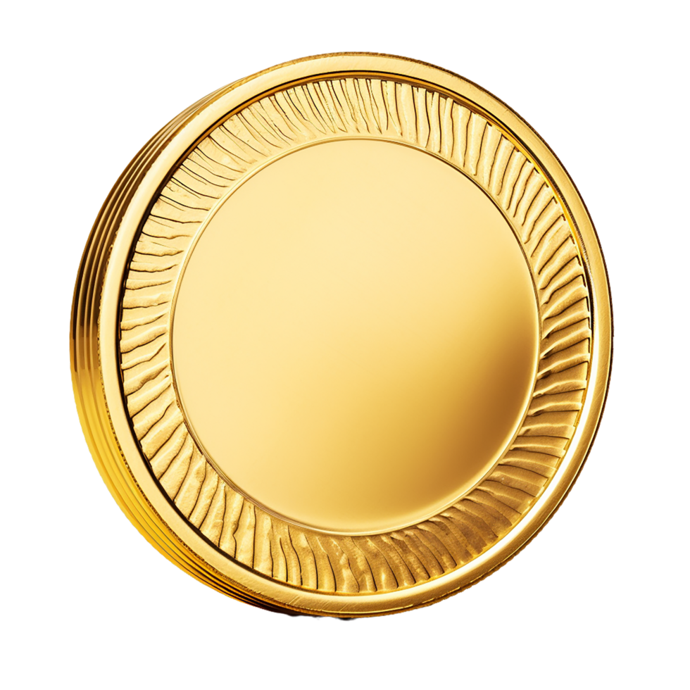 guld mynt png, guld mynt tecken, guld mynt ClipArt, transparent bakgrund, ai generativ png