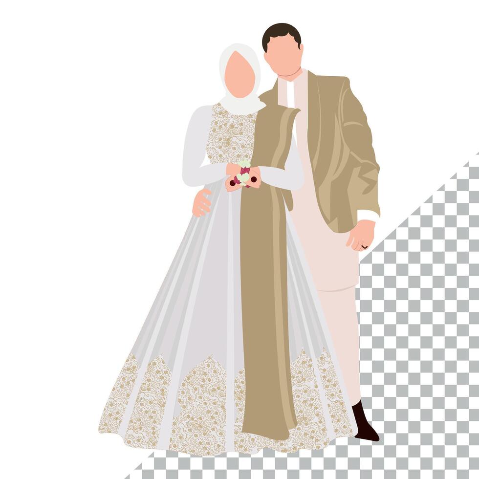 vector indian wedding couple illustration for wedding invitation cards