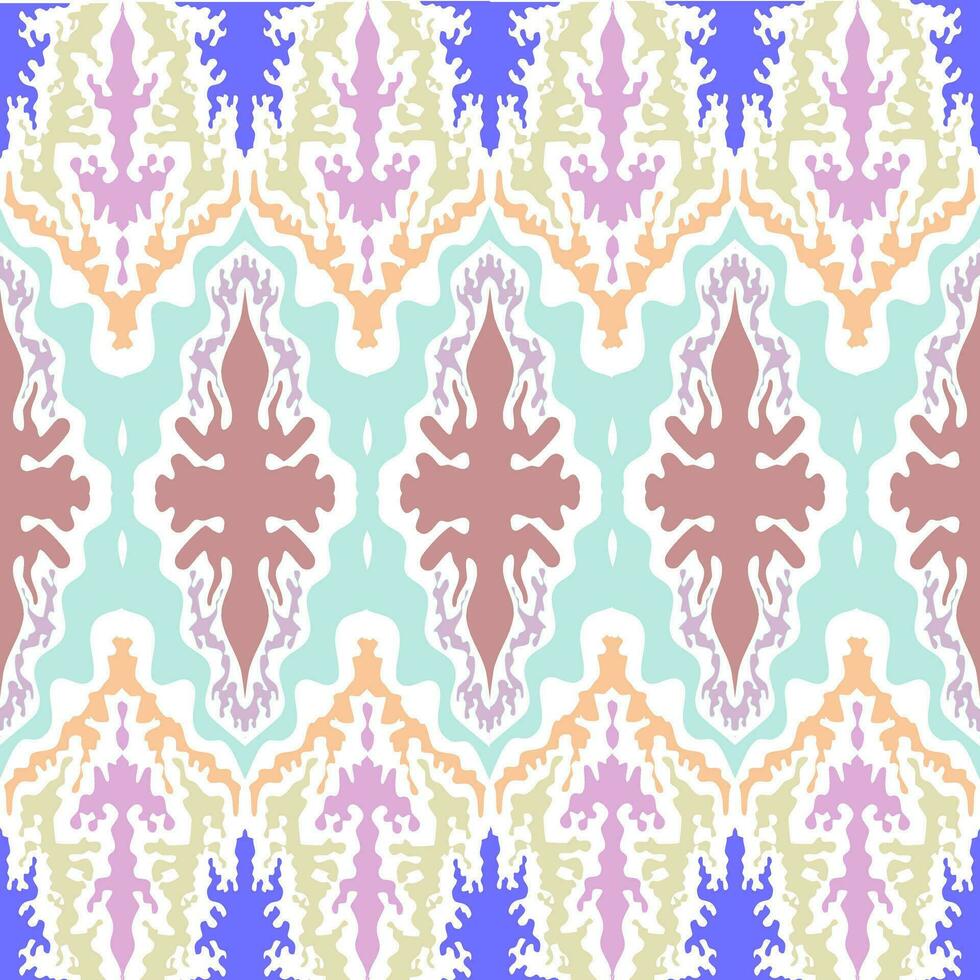 Geometric fabric pattern in pastel colors vector
