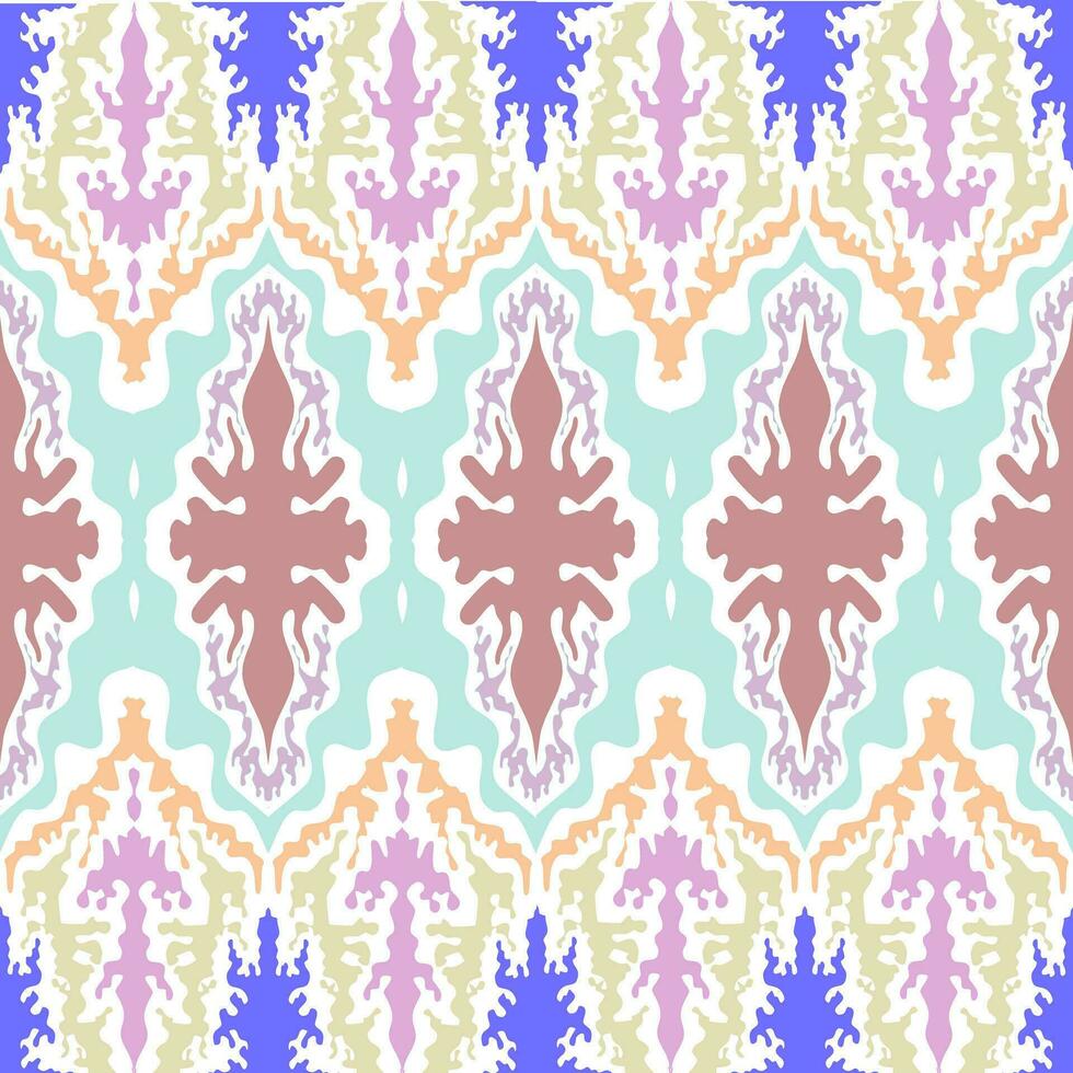 Geometric fabric pattern in pastel colors vector