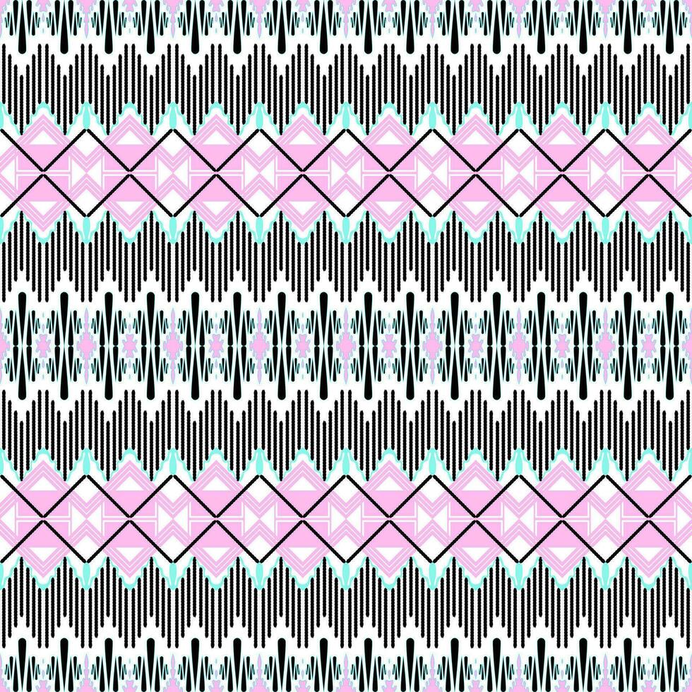 Geometric fabric pattern in pastel colors vector