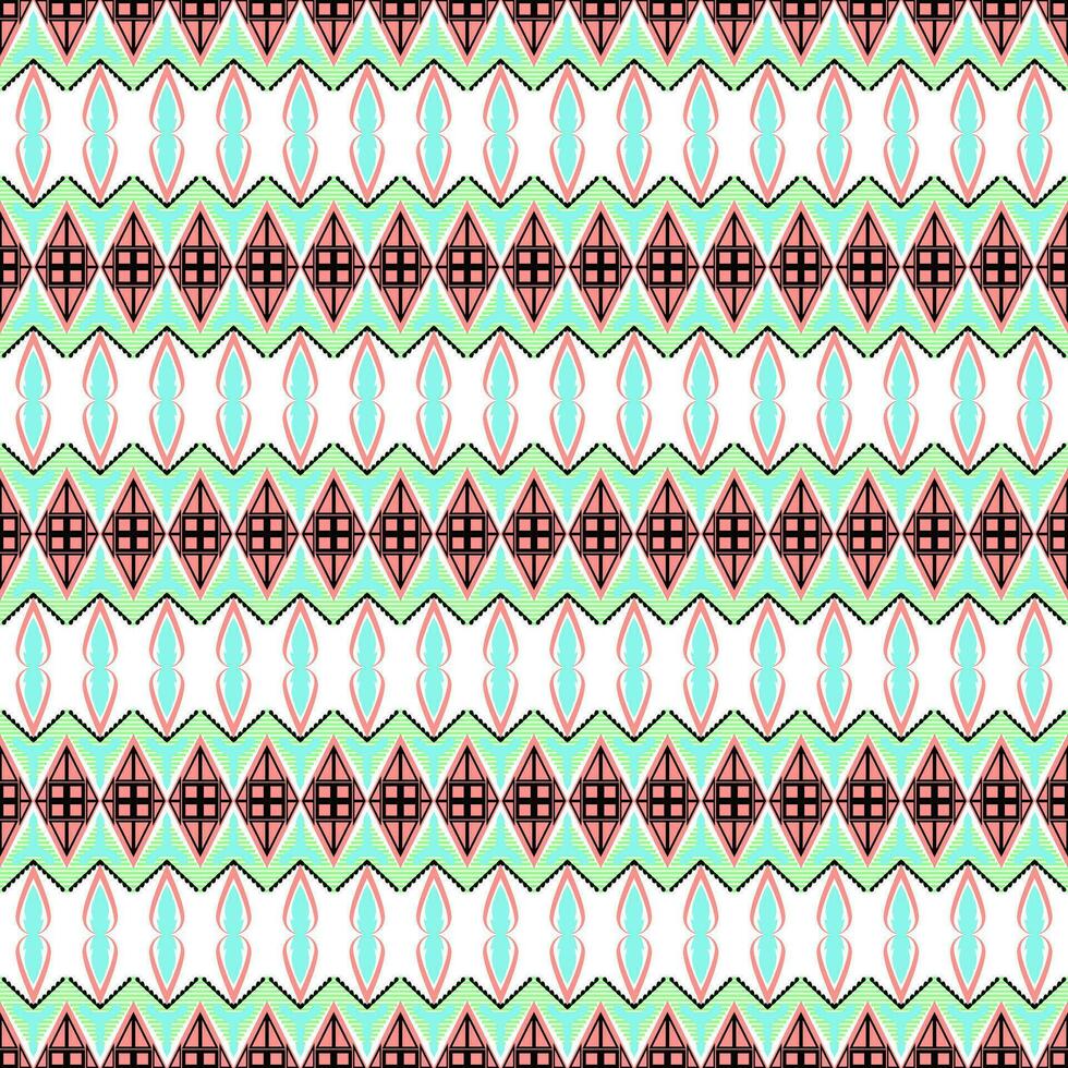 Geometric fabric pattern in pastel colors vector