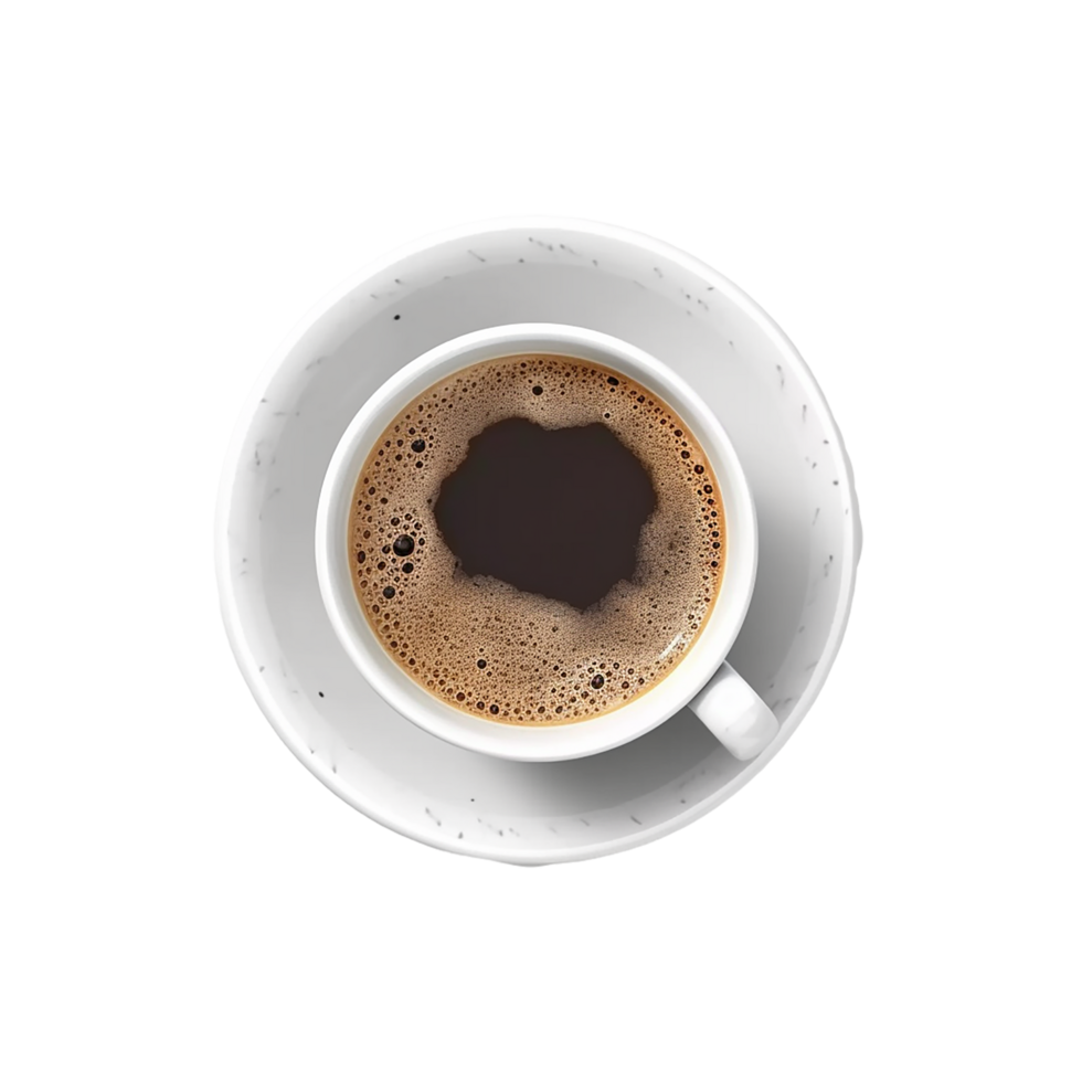 koffie beker, koffie kop png, koffie kop clip art, koffie kop top visie, transparant achtergrond, ai generatief png