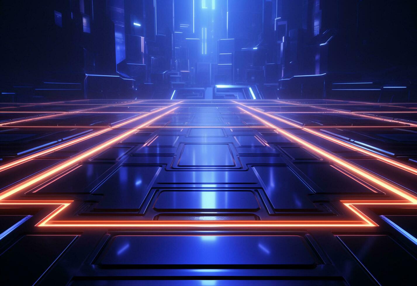 Ai Generative Neon illuminated futuristic backdrop realistic image, ultra hd, high design very detailed photo