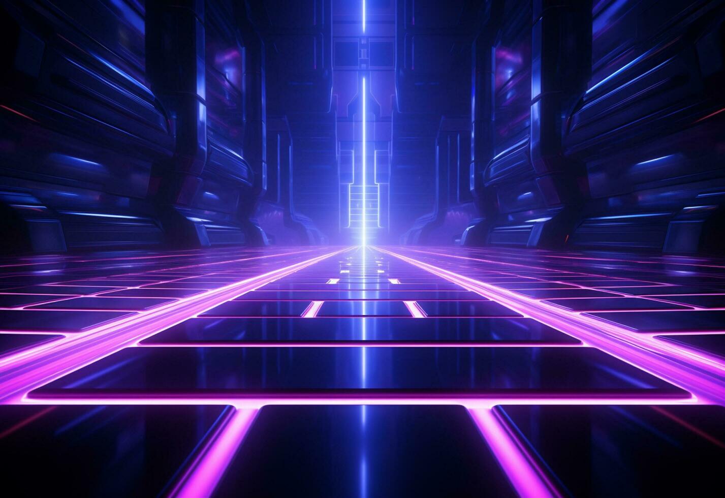 Ai Generative Neon illuminated futuristic backdrop realistic image, ultra hd, high design very detailed photo