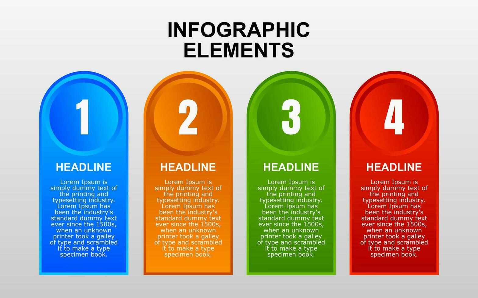 infographic template design with 4 steps. infographic design for presentations, banners, infographs and posters vector