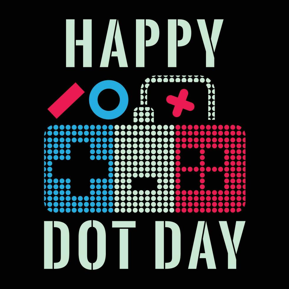 Happy Dot Day T-shirt Polka Dot Gamers Boy Game Controller Colourful vector