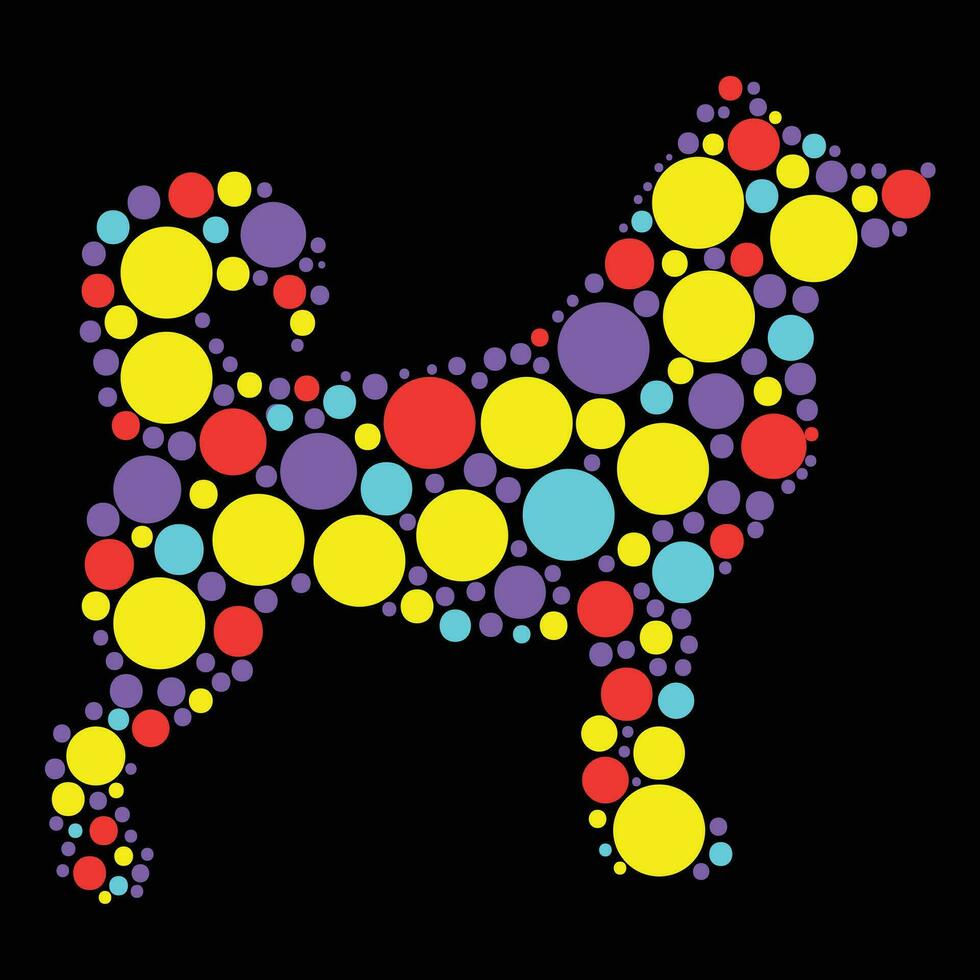 Polka Dot Dog Lover Happy Dot Day T-shirt vector