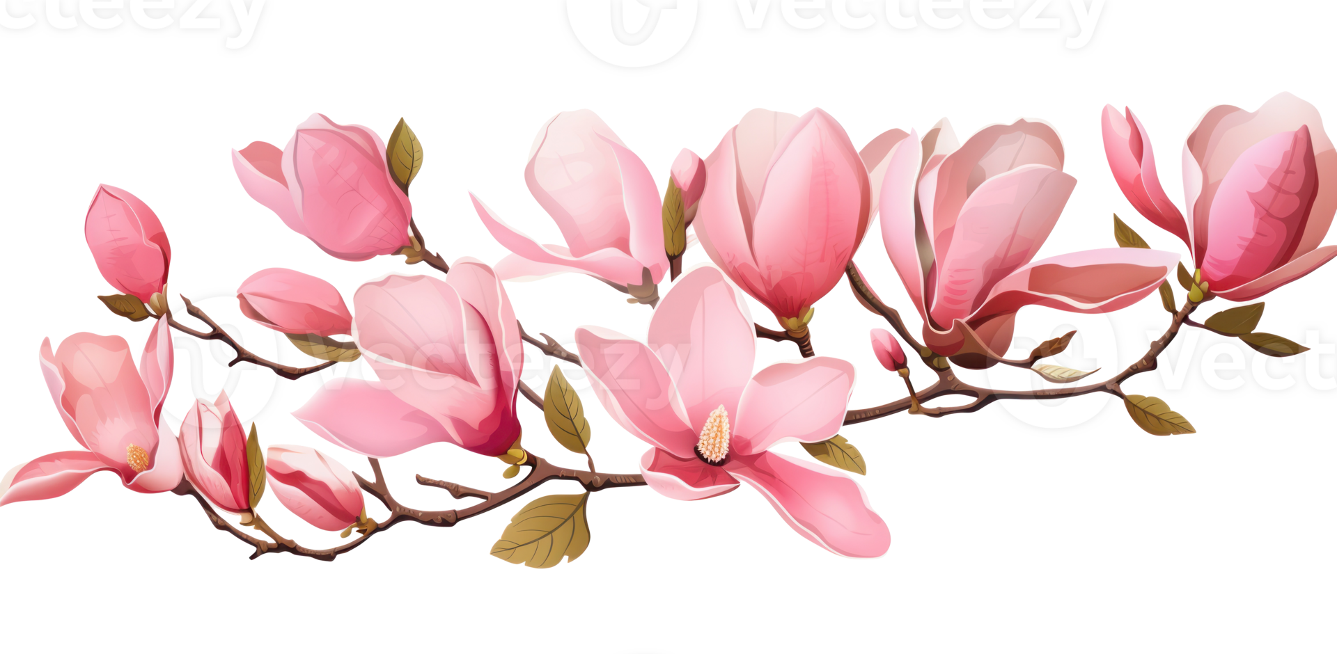 roze magnolia bloem geïsoleerd png