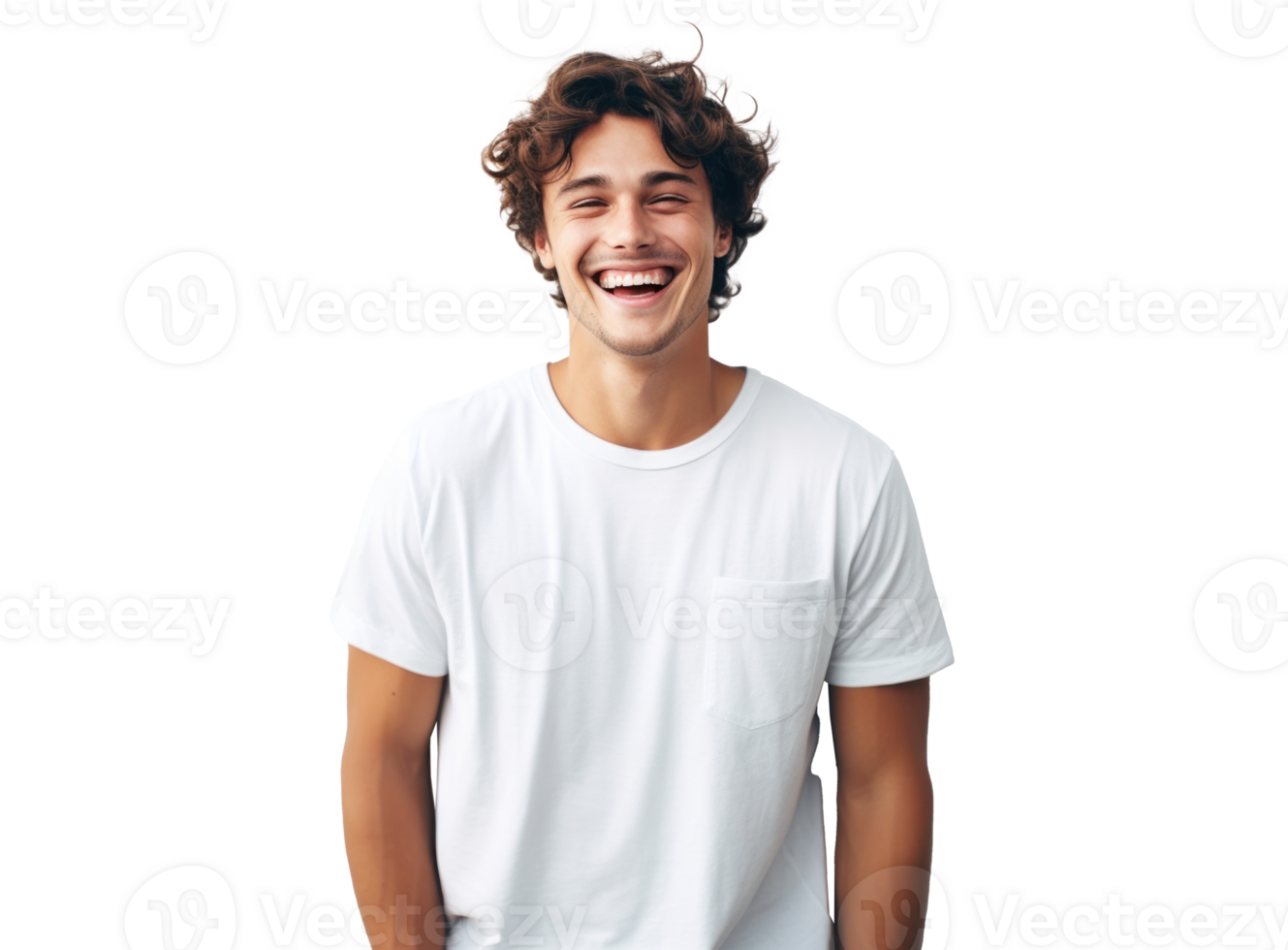 Young smiling man isolated png