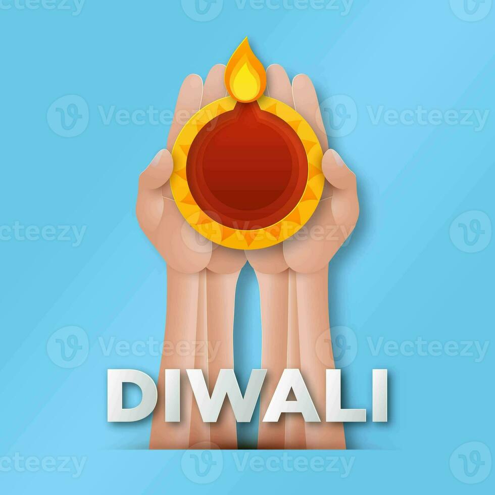 Happy Diwali Hindu festival design photo