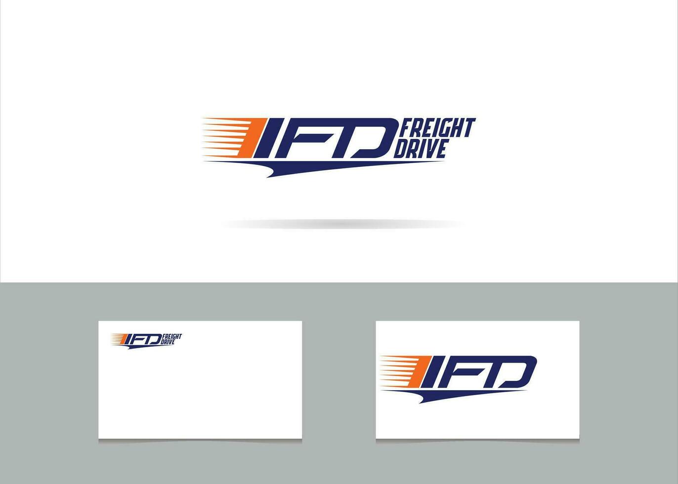 ifd freight drive logo and business card vector