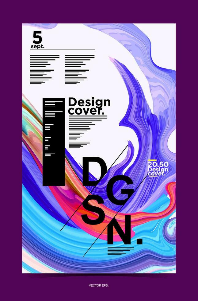 a poster and banner with a colorful design on it vector