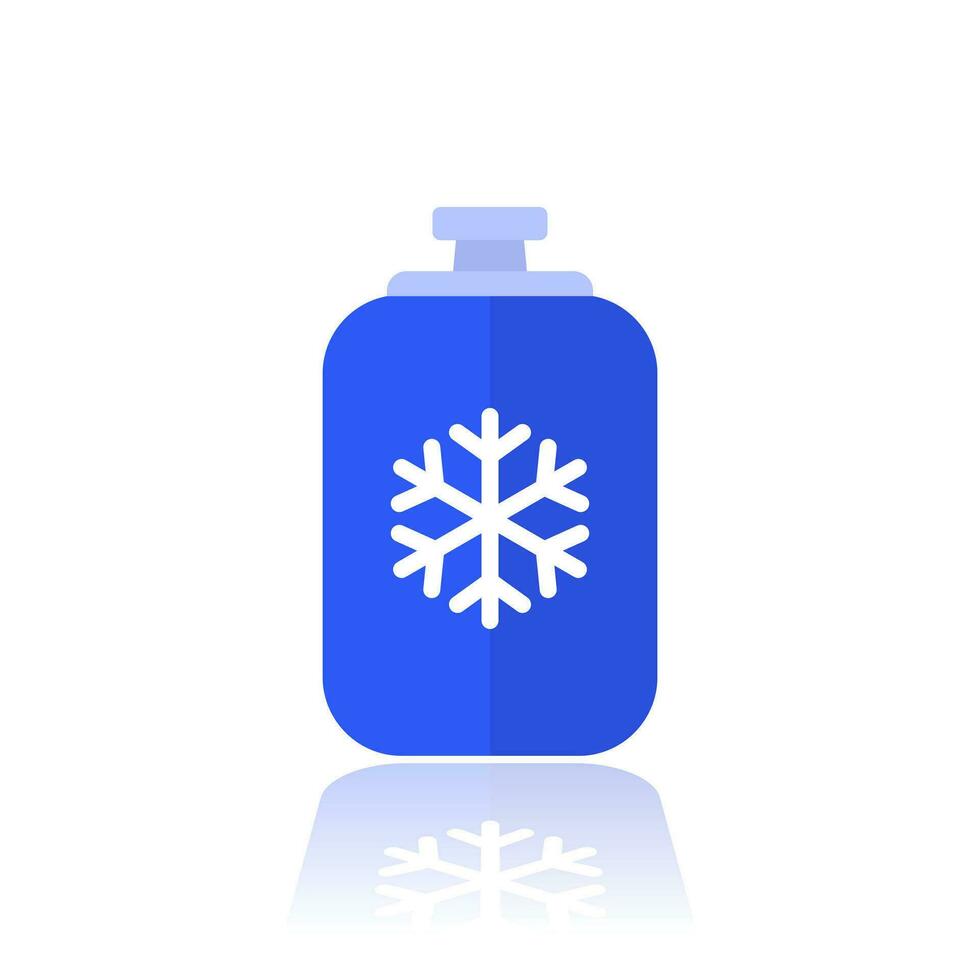 freon, refrigerant gas tank vector icon