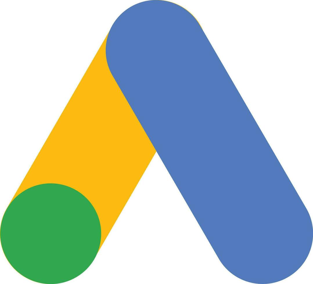 google adwords aplicación icono. google anuncios logo diseño signo. google adwords símbolo logotipo valores vector. google anuncio transparente logo. en línea publicidad software solicitud vector