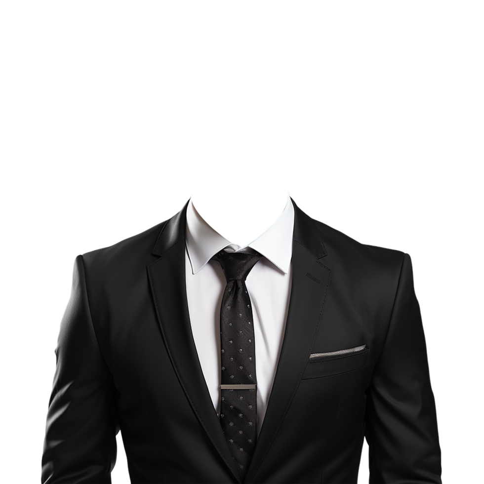 Man Suit Png, Man Formal Suit, Man Formal Suit Png, Black Suit, Transparent Background, AI Generative png