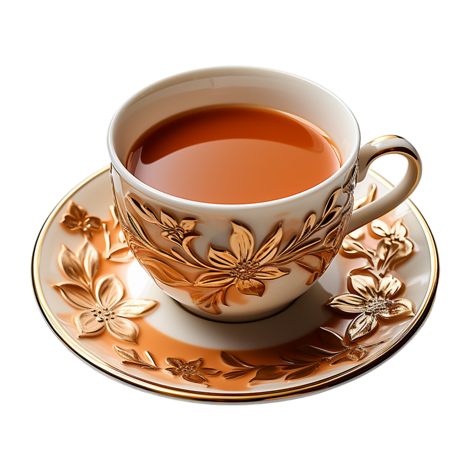 Tea Cup, Tea Cup Png, Tea Cup Top View, Transparent Background, AI Generative png