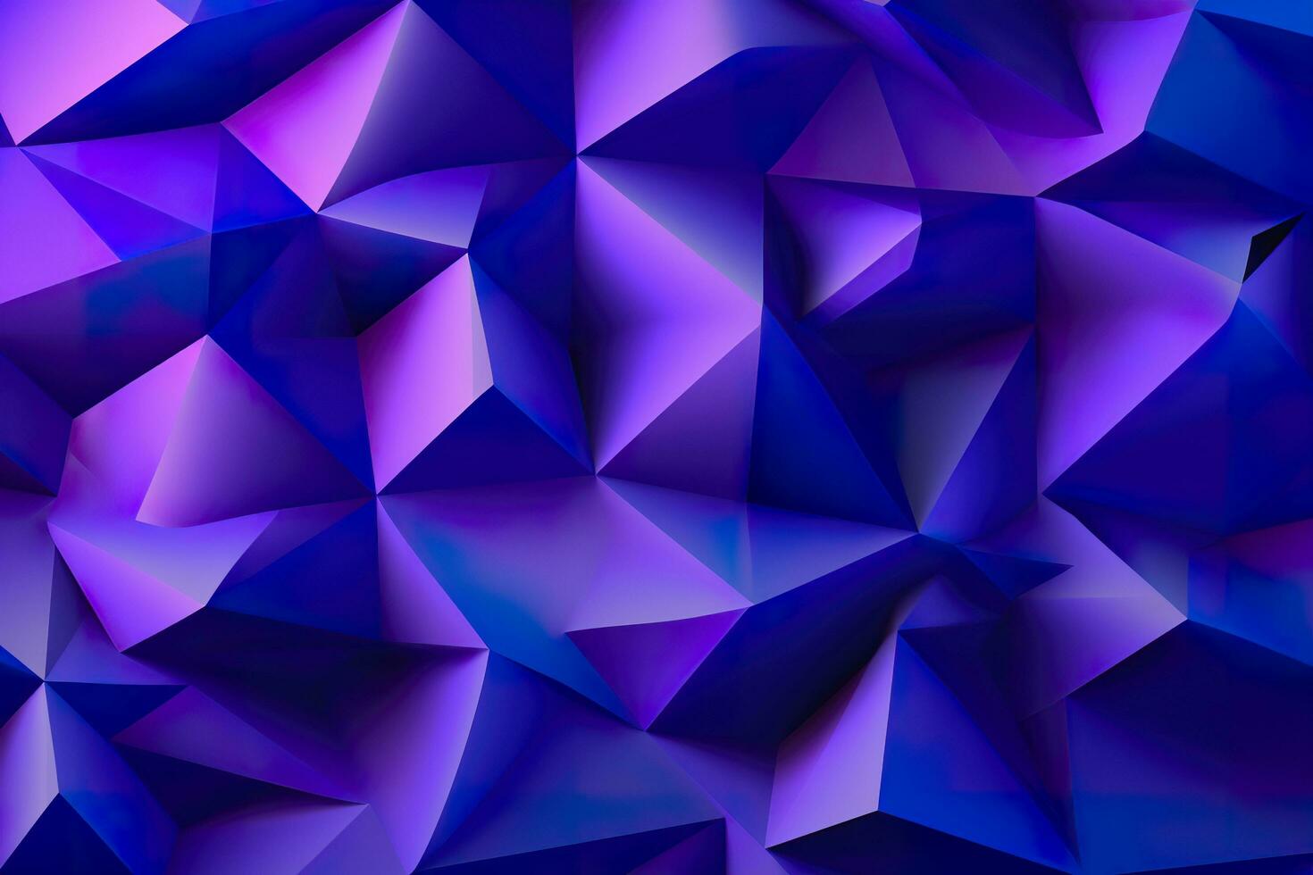 Purple Gradient Abstract Illustration. 3D triangle Background. Computer Art Design Template. AI Generative photo
