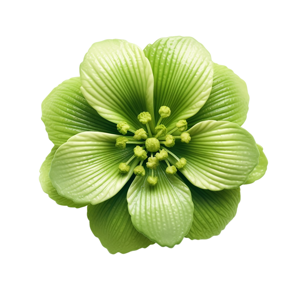 Green Flower, Green Flower Png, Green Flower Clipart, Transparent Background, AI Generative png