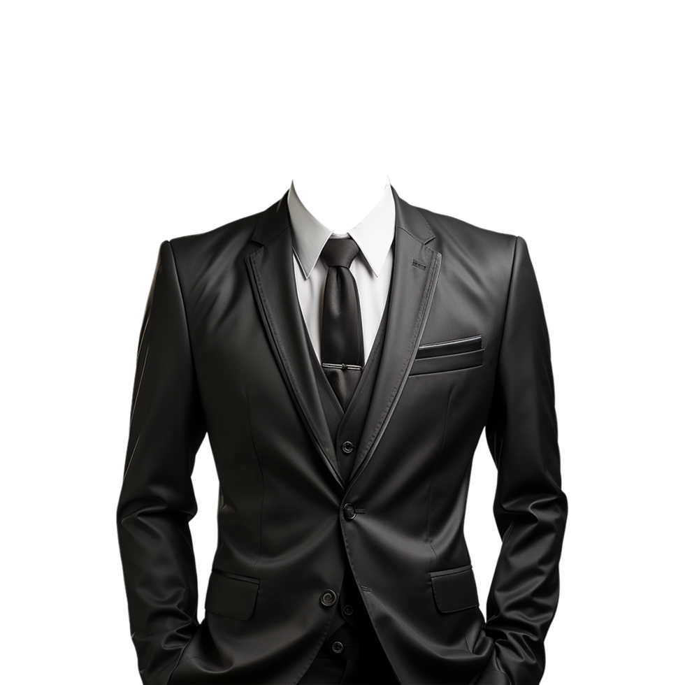 Man Suit Png, Man Formal Suit, Man Formal Suit Png, Black Suit, Transparent Background, AI Generative png