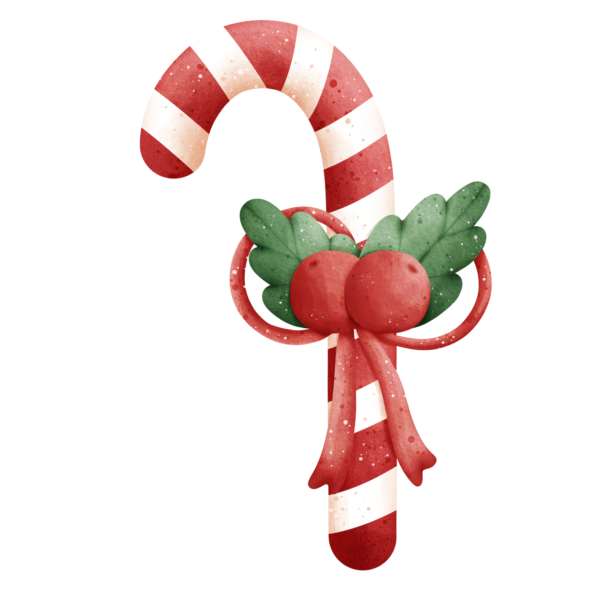 Watercolor Christmas Candy Cane Illustration 29285808 PNG