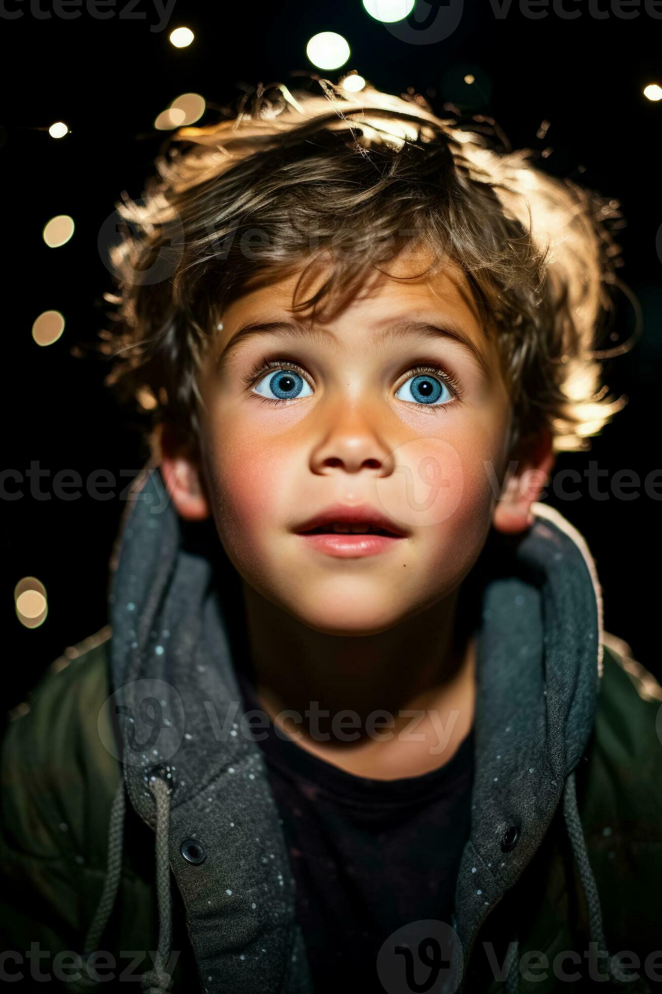 Child nervously approaching stage resolve flickering in determined