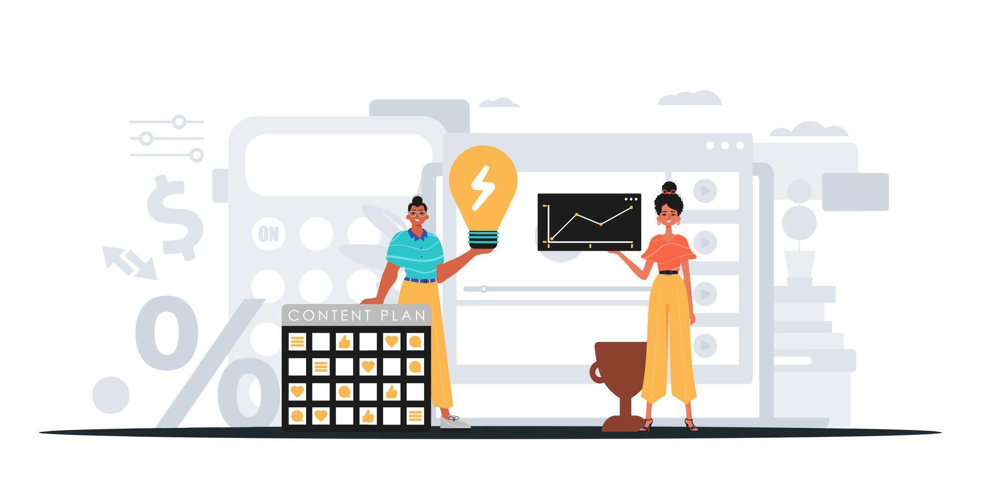 Digital Marketing Team. Ready to use banner vector