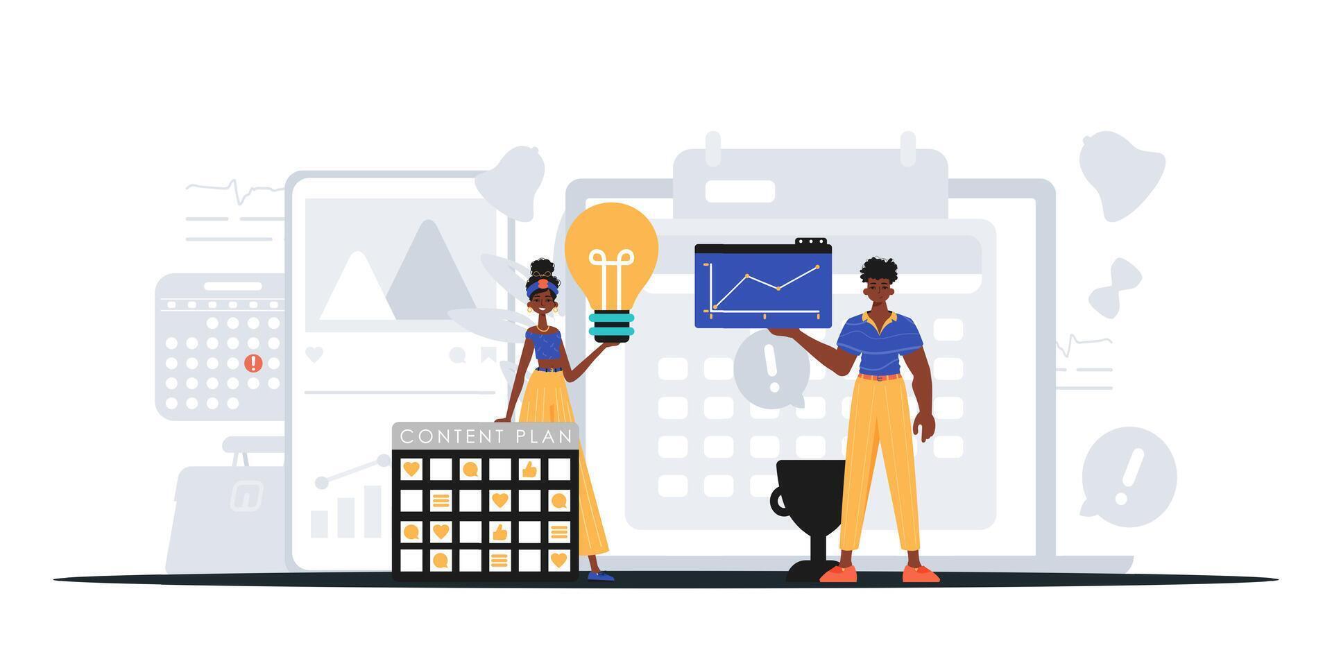 Digital Marketing Team. Ready to use banner vector
