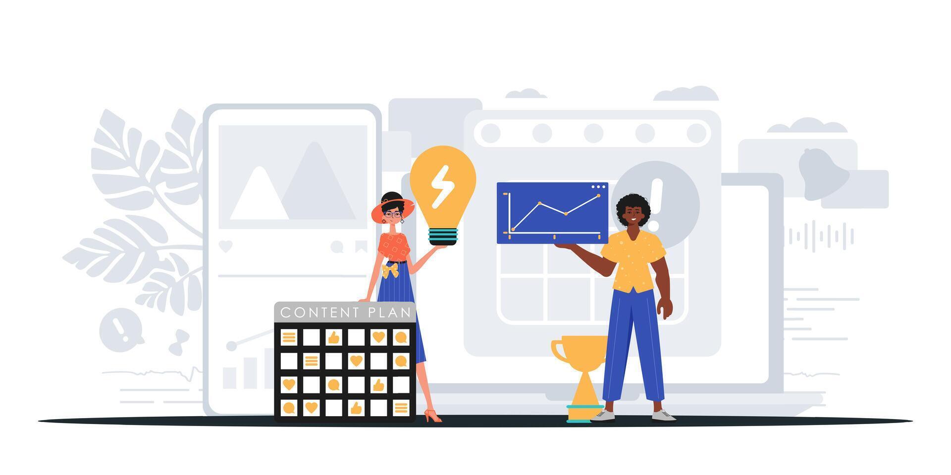 Digital Marketing Team. Ready to use banner vector