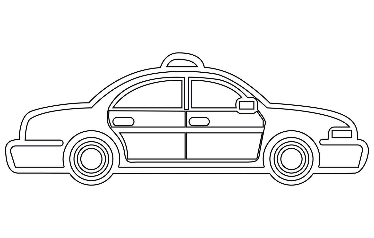 Taxi Car illustration vector. Yellow taxi Car Flat illustration. vector