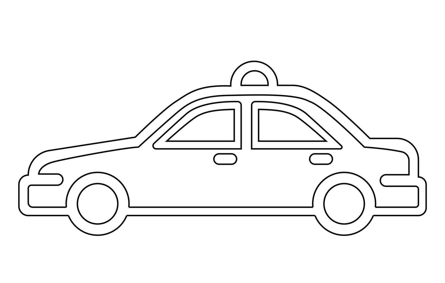 Taxi Car illustration vector. Yellow taxi Car Flat illustration. vector