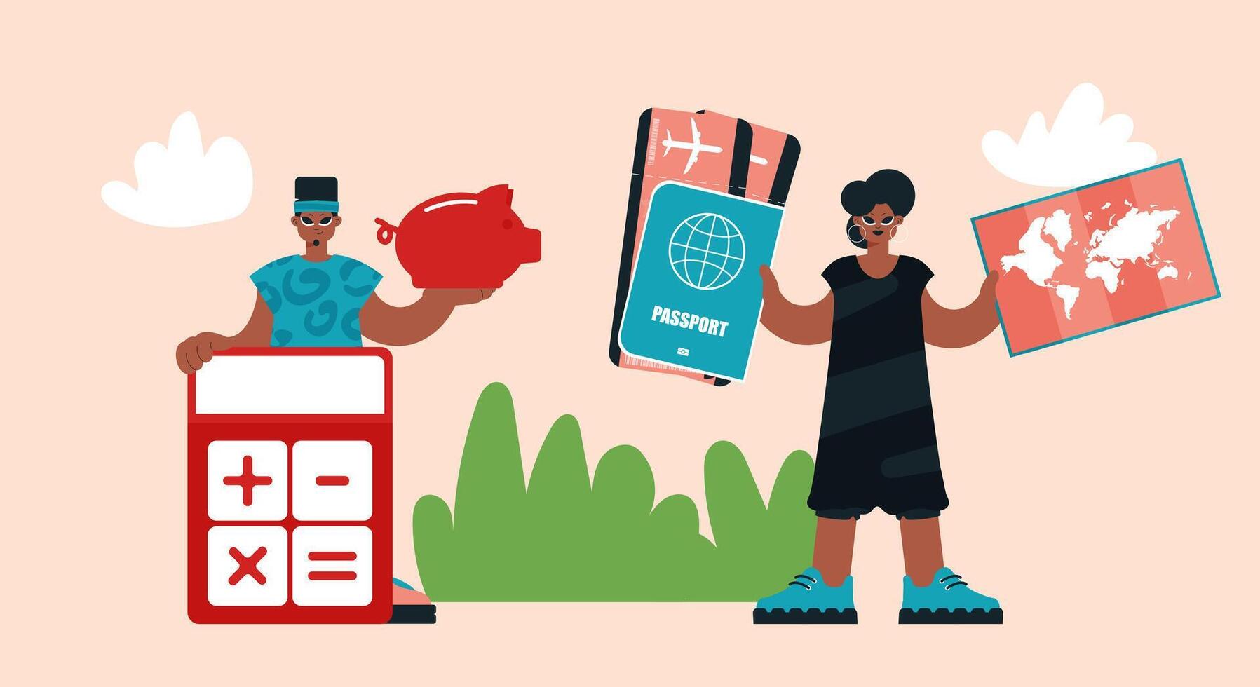 Bunch Office, Making Custom-made Travel Bundles, Organizing Encounters with Ticket Certification, Visits, and Energized Report assistance for Central Experiences Abroad. vector