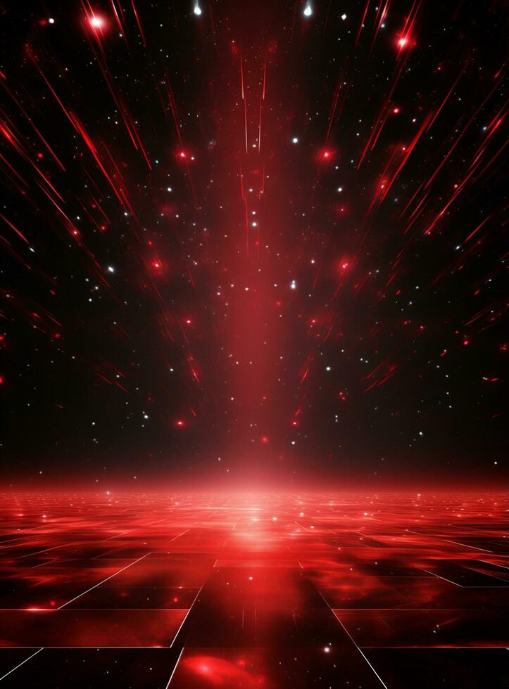 Ai generative Backdrop With Illumination Of Red Spotlights For Flyers realistic image ultra hd high design photo
