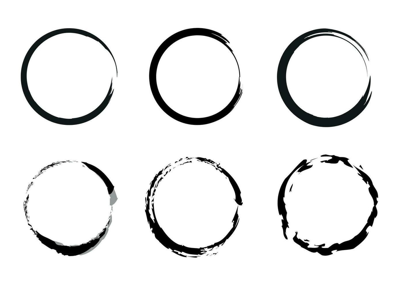 Enso zen stroke circle japanese brush symbol vector illustration.