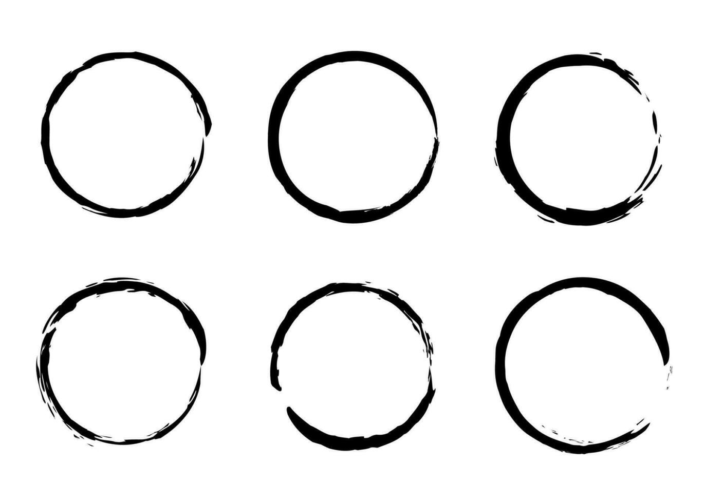 Enso zen stroke circle japanese brush symbol vector illustration.