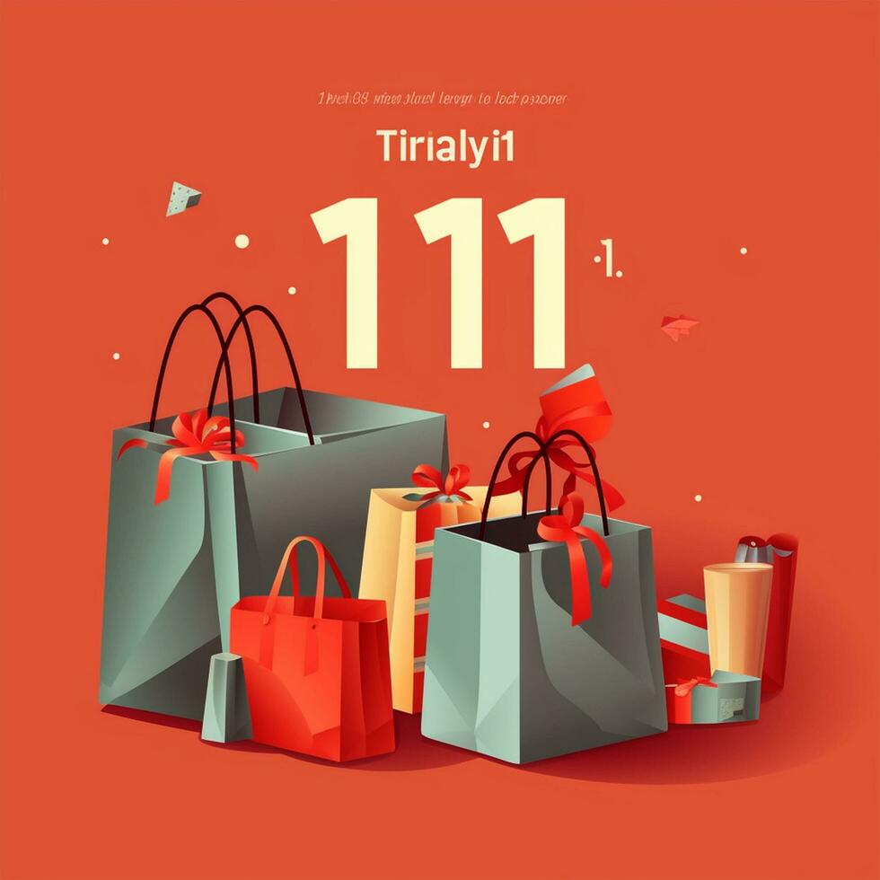 of 11.11 shopping day poster or banner photo