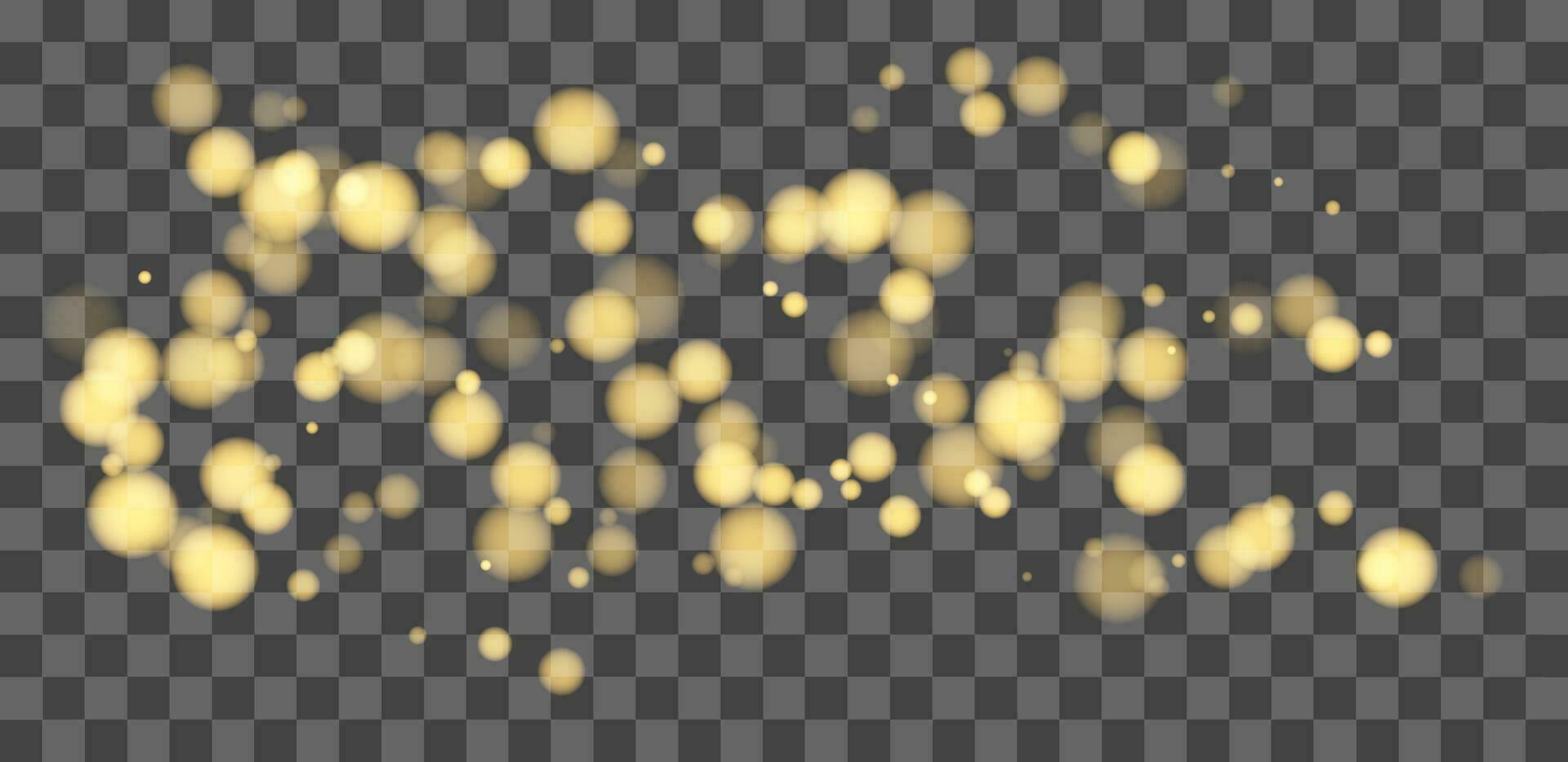 Gold bokeh, sparkles, shimme, festive shiny background, wallpaper, for Christmas and New Year, vector illustration in eps10 format