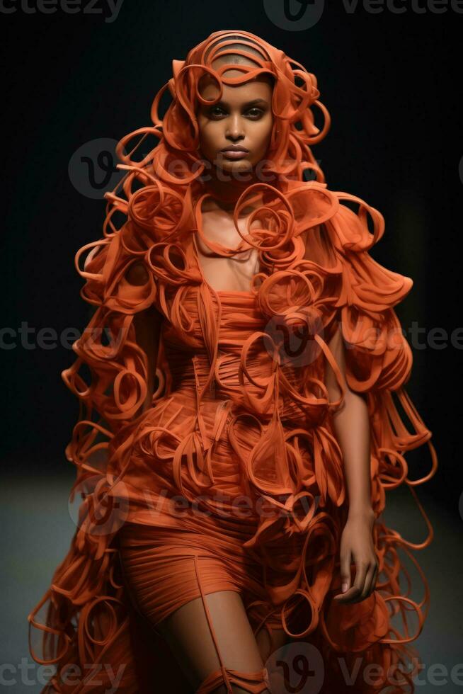 Fashion designers from around the world present their avant-garde creations on the runway at September Fashion Week photo