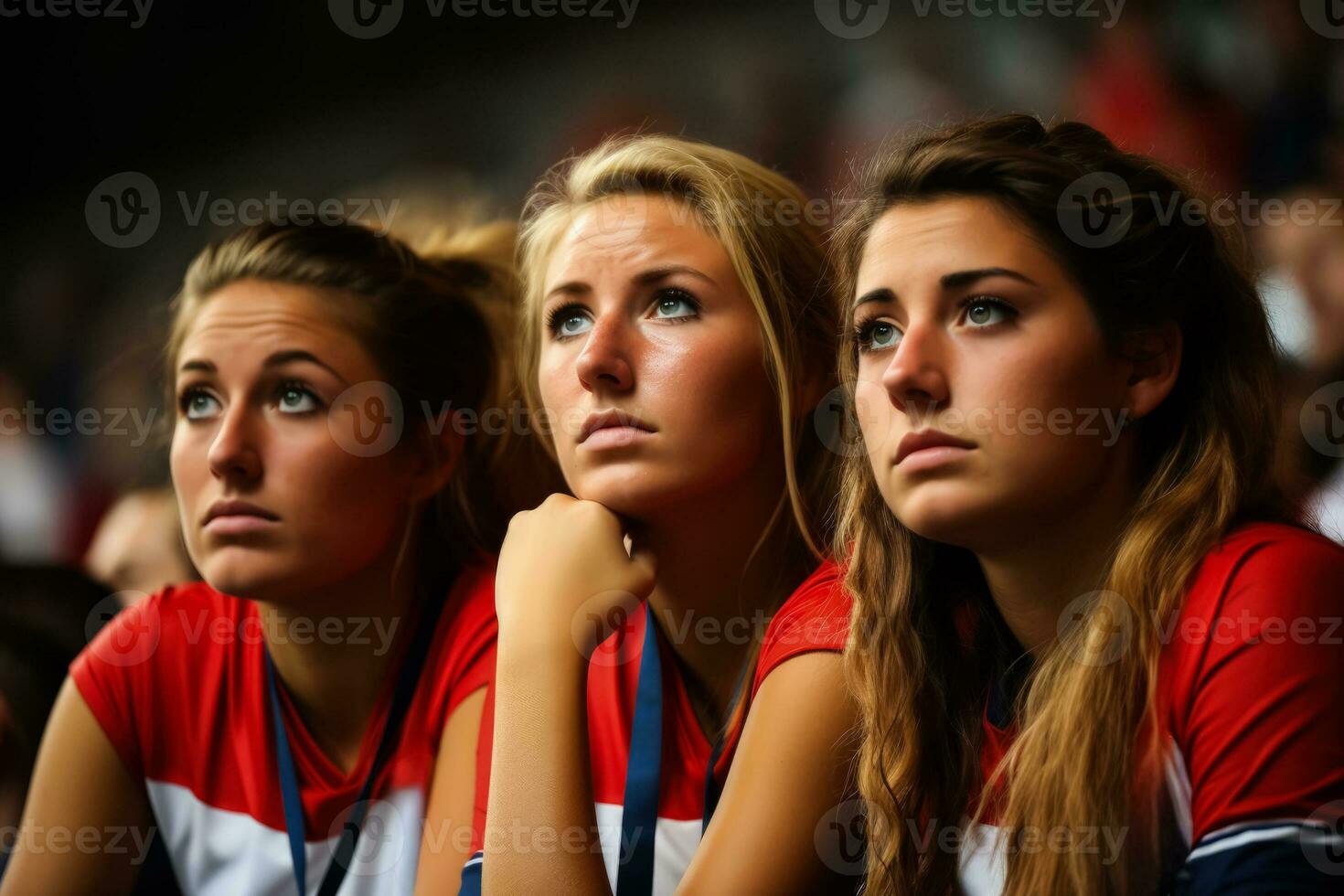 Sad American beach soccer fans photo