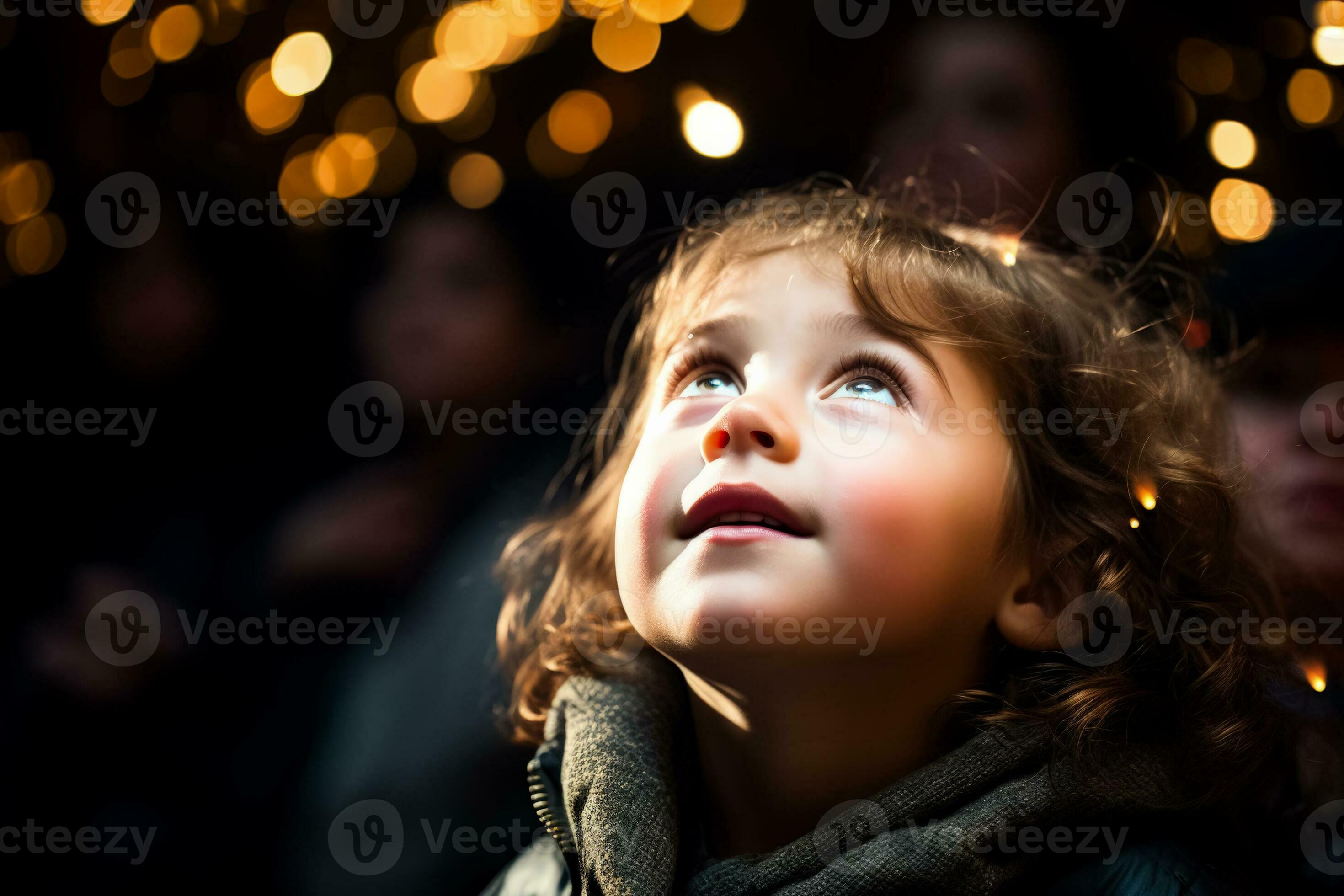 Child nervously approaching stage resolve flickering in determined