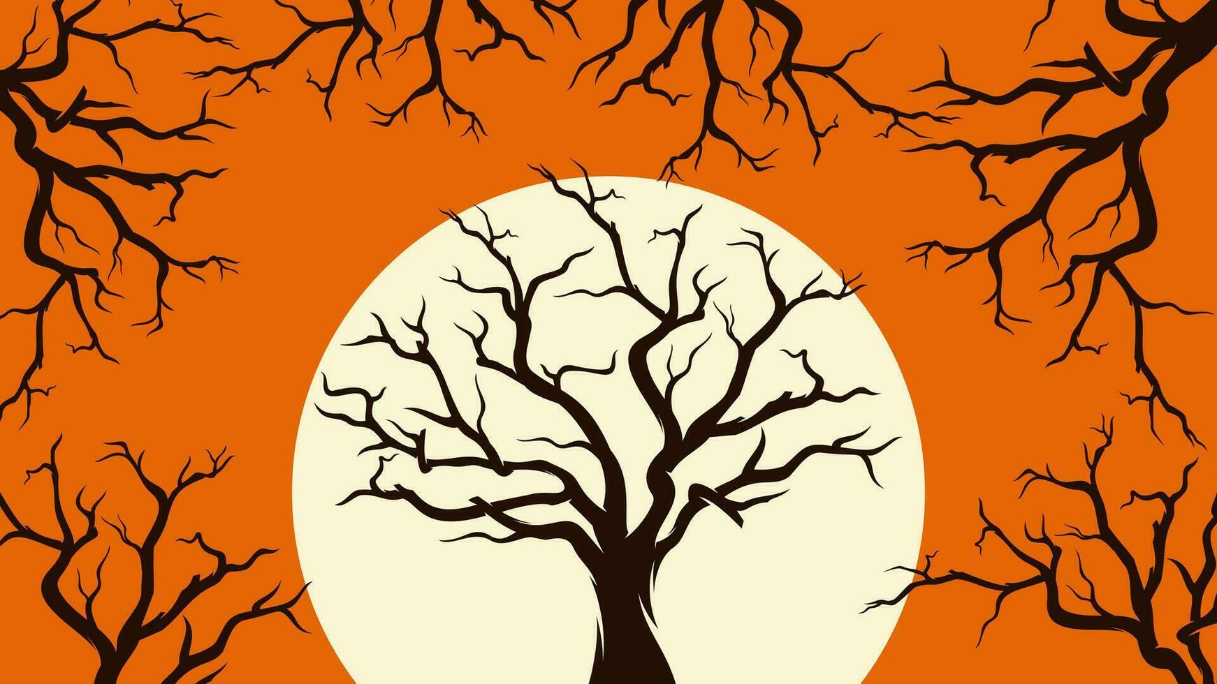 Silhouette of tree background inspiration vector
