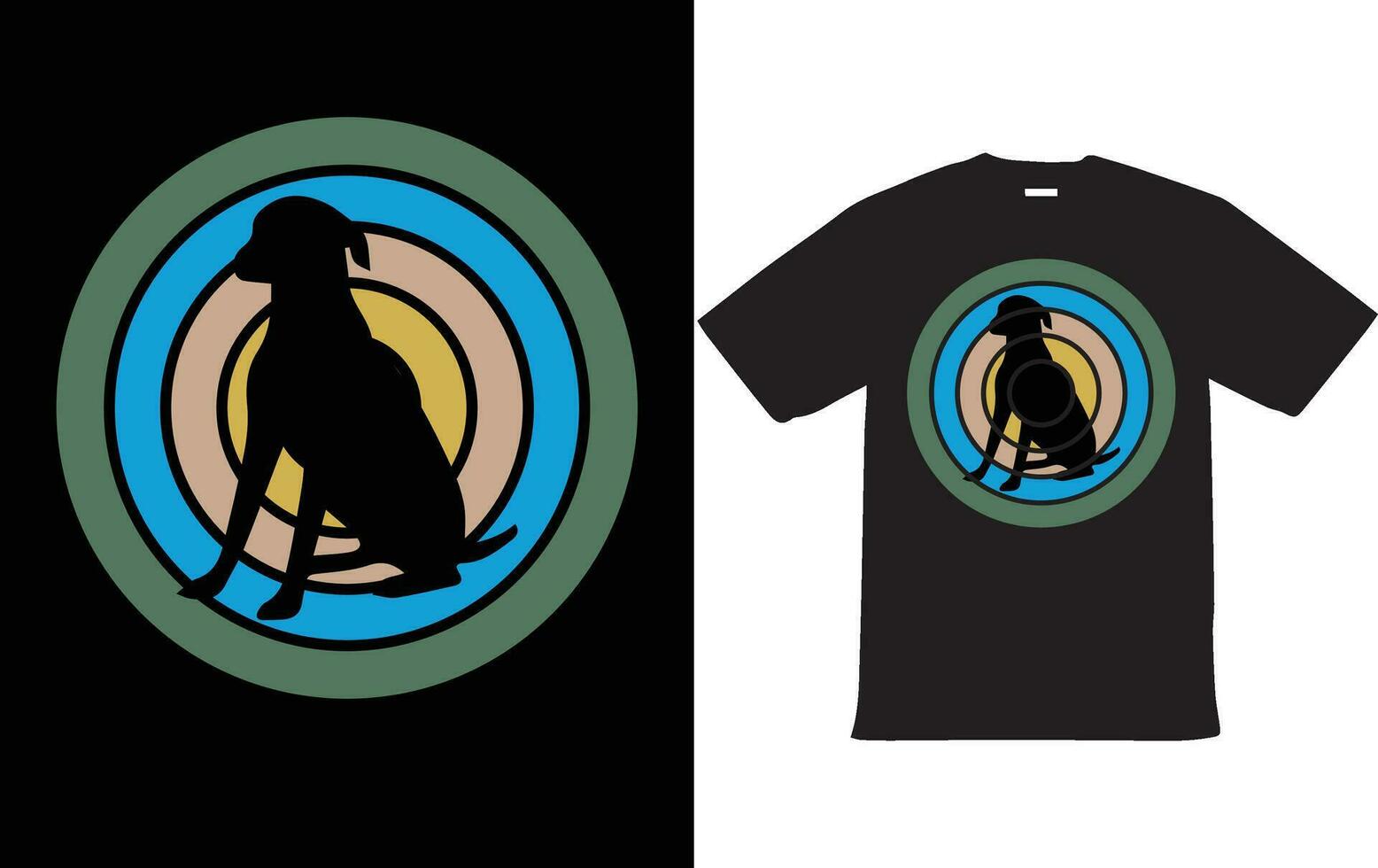 Vintage Dog T shirt Design Vector EPS File for T Shirt Design